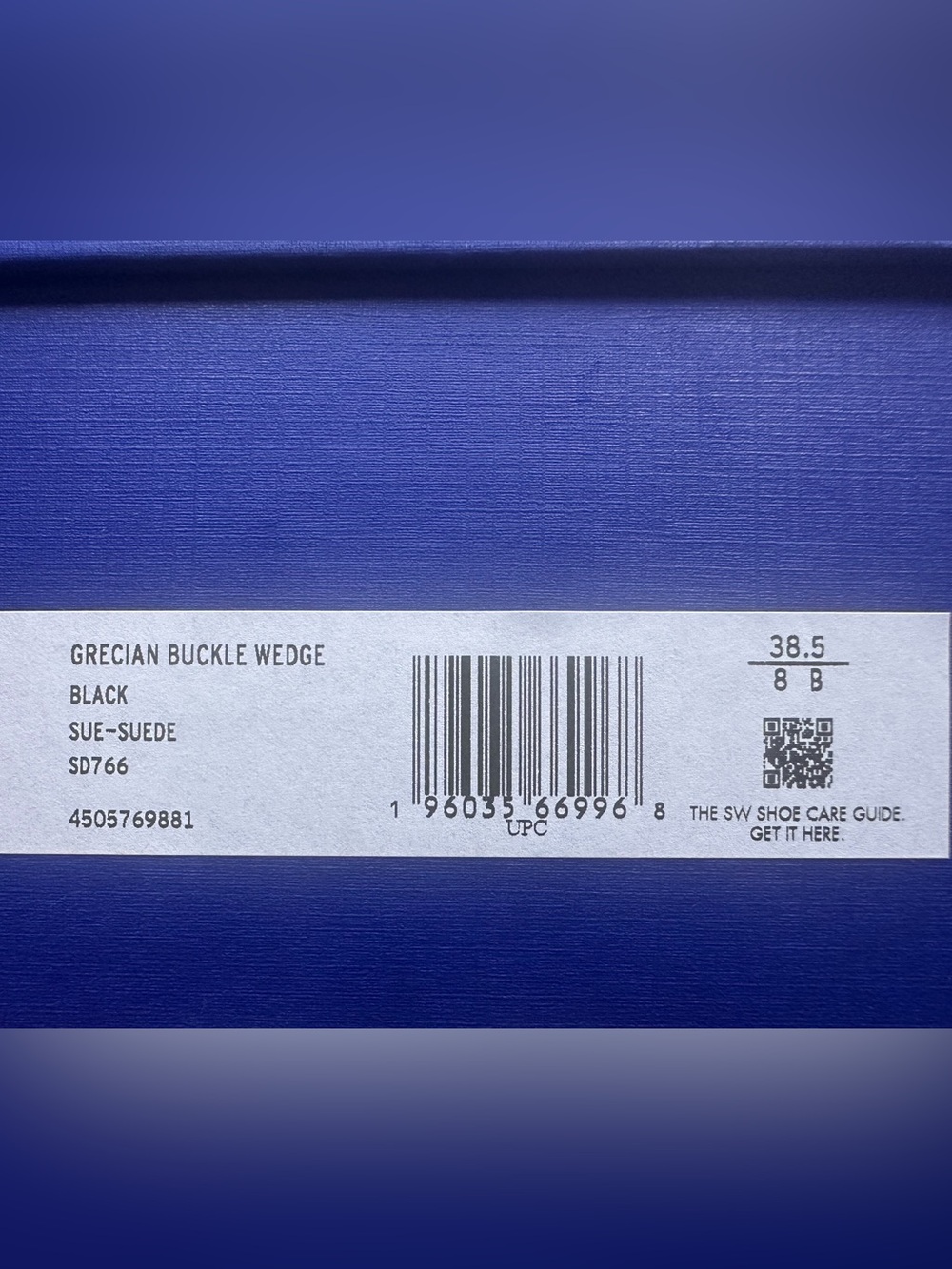 Stuart Weitzman Grecian Black Suede Sandals 8 New In Box - Picture 12 of 12